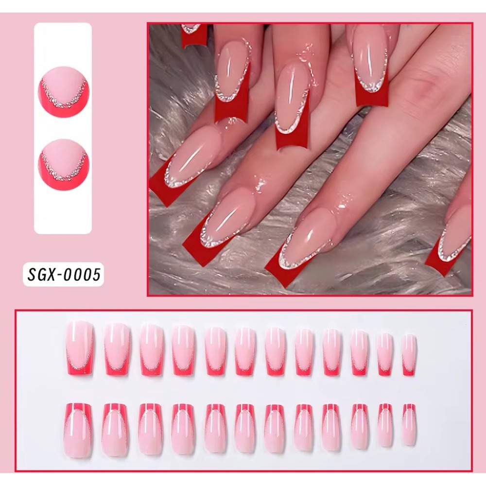 Bundle 10 singular Of 24pc Press On Nails Nail Tips Professional DIY Multi Set - Picture 15 of 15